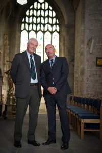 Brian McLoghlin, Chairman and David O'Brien, CEO, Limerick Civic Trust at St Mary's Cathedral, Limerick